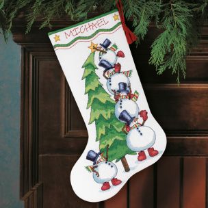 Trimming The Tree Christmas Cross Stitch Kit Dimensions D08820