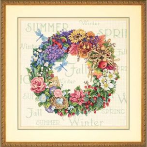Wreath Of All Seasons Cross Stitch Kit Dimensions D35040