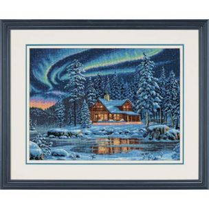 Aurora Cabin Cross Stitch Kit Dimensions D35212