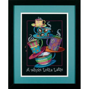 A Whole Lotta Latte Counted Cross Stitch Kit Dimensions D35218