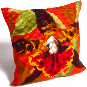Tiger Orchid Cushion Kit Collection D'Art CD5001