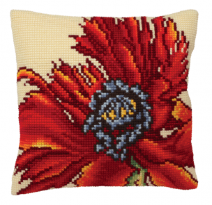 Extravagant Poppy Cushion Kit Collection D'Art CD5167