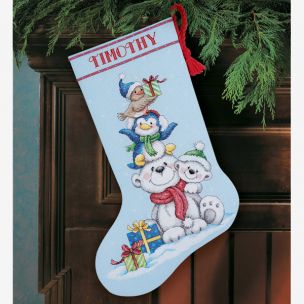 Stack Of Critters Christmas Cross Stitch Kit Dimensions D70-08840