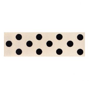 Berisfords 15mm Spotty Grosgrain Ribbon (4m spool) Berisfords Ribbon C13461-15---
