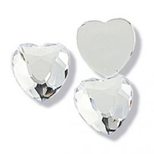 Clip On Or Sew On Rhinestones 12mm Heart Trimits CB145X