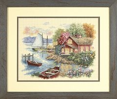 Peaceful Lake House Counted Cross Stitch Kit Dimensions D35230