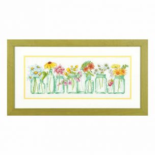 Counted Cross Stitch: Mason Jar Line-up Dimensions D70-35310