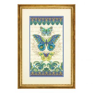 Counted Cross Stitch Kit: Peacock Butterflies Dimensions D70-35323