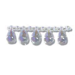 Fancy Shape Beaded Pearl Fringing 12mm X 10m Rolls Trimits EG451---