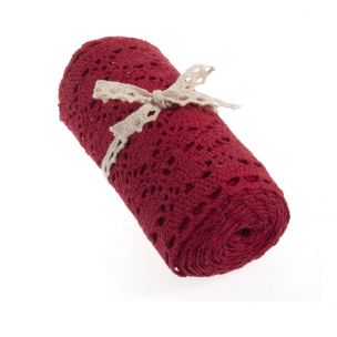 Red Cotton Lace Trimming Pack of 3 Rolls Groves and Banks EHENG39