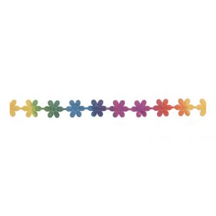 Flower Trim 25m X 10mm Multi-coloured Essential Trimmings ET613-MUL