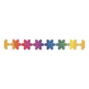 Flower Trim 25m X 18mm Multi-coloured Essential Trimmings ET614-MUL