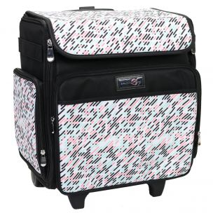Craft Trolley Bag Pill Print, Craft Organiser on Wheels for Sewing, Scrapbooking, Paper Craft and Art, Storage Case for Supplies and Accessories Everything Mary EVM12777-1