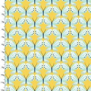 Cotton Craft Fabric 110cm wide x 1m Madison Collection Butterflies Sewing Online 16515-GLD