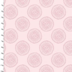 Brushed Cotton Craft Fabric 110cm wide x 1m Mommy and Me Collection Medallion Sewing Online 16532-PINK