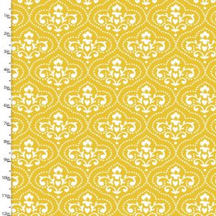 Cotton Craft Fabric 110cm wide x 1m Summer Song Collection-Yellow Toile Sewing Online 17270-YELLOW