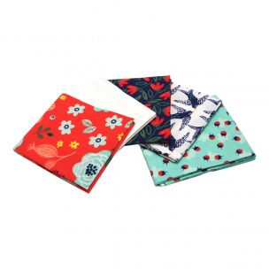 Madison Collection Red Pack of 5 Cotton Fat Quarters Sewing Online FE0105