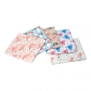 Balloon Ride Themed Pack of 5 Cotton Fat Quarters Sewing Online FA219