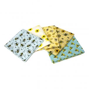 A Taste Of Honey Themed Pack of 5 Cotton Fat Quarters Sewing Online FA221