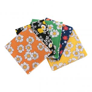 Daisies Themed Pack of 5 Cotton Fat Quarters Sewing Online FA229