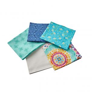 Summer Song Fat Quarter Bundle 1 Pack of 5 Cotton Fat Quarters Sewing Online FE0119