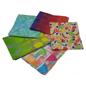 Mixology Cocktail Design Metallic Fat Quarter Bundle-Pack of 5 Cotton Fat Quarters Sewing Online FE0128