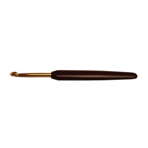 Waves Single Ended Aluminium Gold Crochet Hook Knitpro KP308-01-09-81-86-