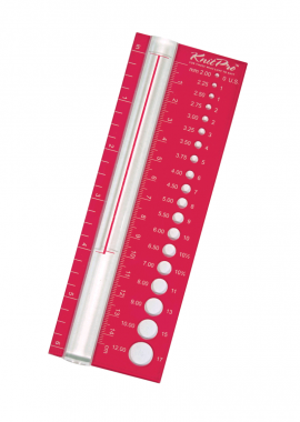 Red Needle Size Gauge Knitpro KP10701