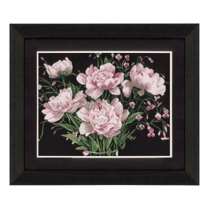Counted Cross Stitch Kit: Pink Roses (Aida,W) Lanarte PN-0021224