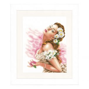 Counted Cross Stitch Kit: Lady of the Camellias (Aida,W) Lanarte PN-0144562
