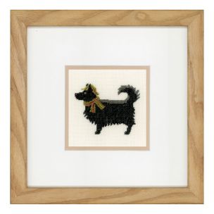 Counted Cross Stitch Kit: Dog in Hat (Linen) Lanarte PN-0148263