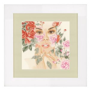 Counted Cross Stitch Kit: Flower Face (Aida) Lanarte PN-0149291