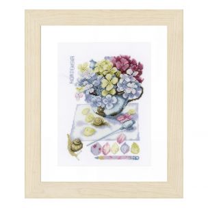 Counted Cross Stitch Kit: Hortensia (Aida,W) Lanarte PN-0154329