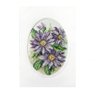 Cross Stitch Card: Dahlias Orchidea ORC-6163
