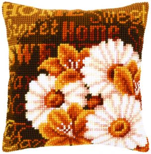 Cross Stitch Cushion Daisies Vervaco PN-0021706