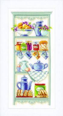 Counted Cross Stitch Kit Kitchen Shelf Vervaco PN-0021710