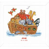 Counted Cross Stitch Kit: Birth Record: Noahs Ark Vervaco PN-0143716