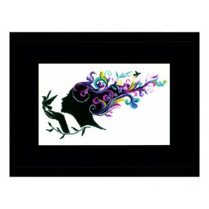 Lanarte PN-0144519 Girl With Flower Hair Counted Cross Stitch Kit Lanarte PN-0144519