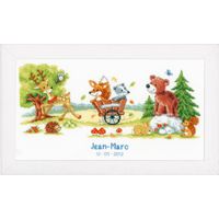 Counted Cross Stitch Kit Birth Rec, Animal Fun Vervaco PN-0144902