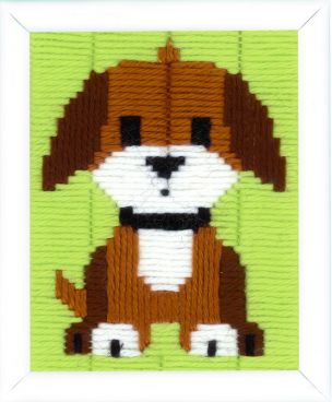 Long Stitch Kit Brown Doggy Vervaco PN-0147444