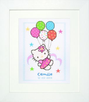 Counted Cross Stitch Birth Record Hello Kitty Ii Vervaco PN-0148222