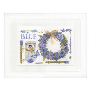 Lanarte PN-0149993 Lavender Wreath Counted Fabric Counted Cross Stitch Kit Lanarte PN-0149993