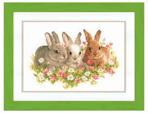 Counted Cross Stitch Kit Three Rabbits Vervaco PN-0143866