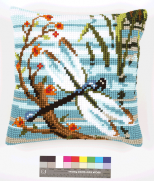 Cross Stitch Cushion Dragonfly Vervaco PN-0145249