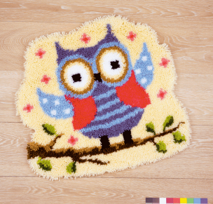 Latch Hook Shaped Rug Owl Vervaco PN-0145671