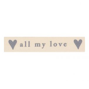 Berisfords 15mm All My Love Ribbon (20m spool) Berisfords Ribbon R13493-15---