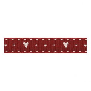 Berisfords 15mm Hearts & Kisses Ribbon (20m spool) Berisfords Ribbon R13592-15---