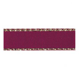 Berisfords 25mm Gold Metallic Edge Satin Ribbon (20m spool) Berisfords Ribbon R7696-25---