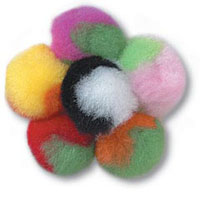Assorted 25mm Pom Poms In Bulk Trimits PP3--BULK