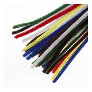 Straight Chenille: 15cm x 4mm: Multi: 1000 pcs Trimits ST415